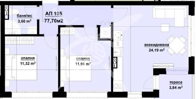 Тристаен апартамент в Созопол 374 - 13477