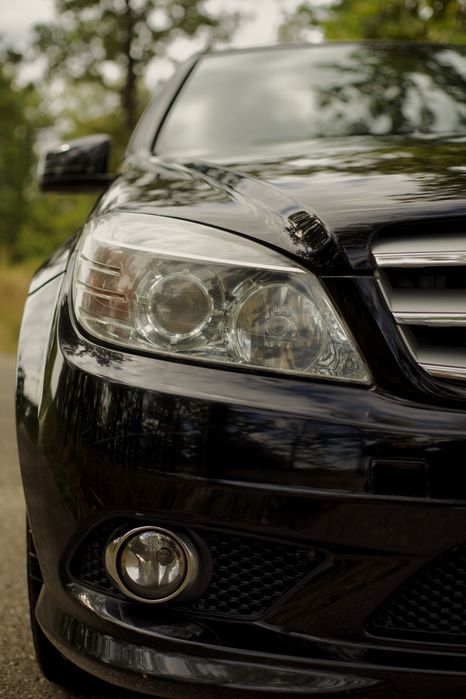 far stanga dreapta halogen xenon mercedes c w204 usa aripa capota turb