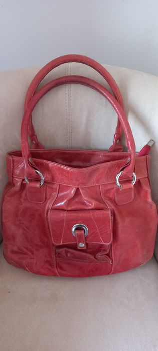 Geanta piele rosie