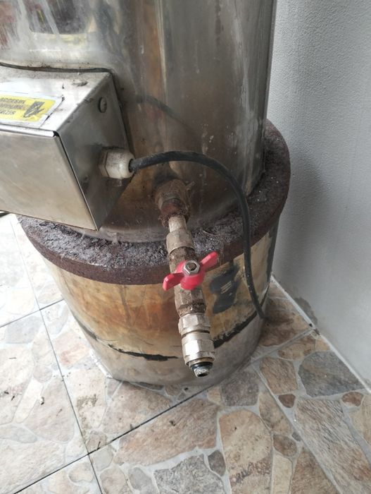 Vand boiler de inox pe lemne