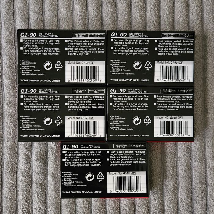 5 Casete Audio JVC  GI 90