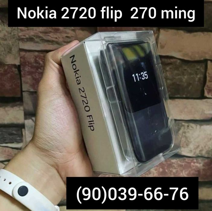 YENGI! Nokia 2720, 2660, GSM, Kafolat, Dostavka, Dualsim, New.