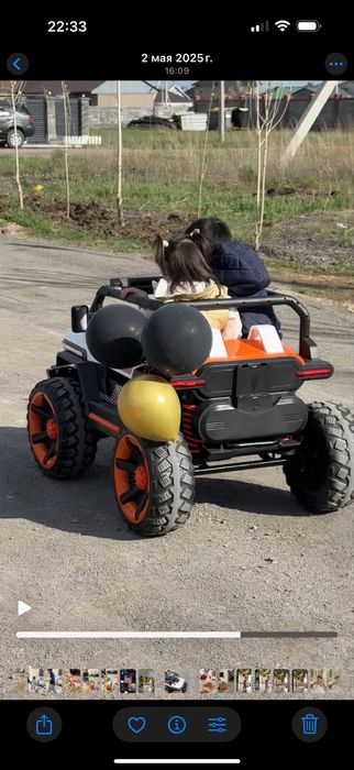 Продам детский электромобиль в стиле джипа.