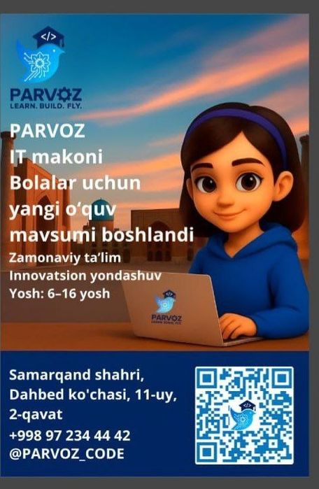 PARVOZ IT MAKONI — Bolalar uchun IT kurslari (6–16 yosh)