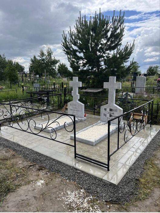 Укладка плитки, брусчатки. Установка оградок. Памятники. Рассрочка