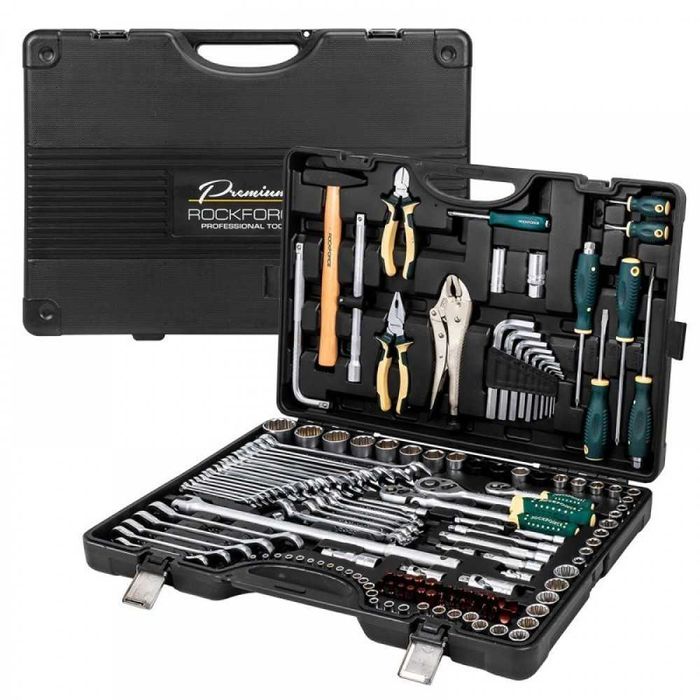 Гедоре 1/4″, 3/8″, 1/2″ 142+6 части ROCKFORCE PREMIUM