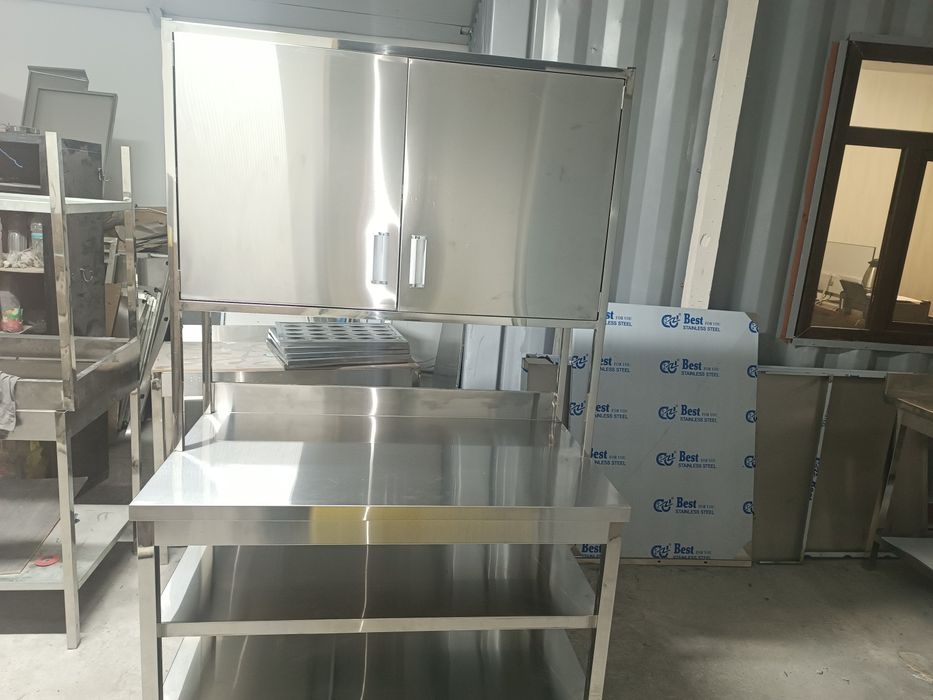 Арзон стол из нержавейки мойка стеллаж стиллаж зонт вытяжка