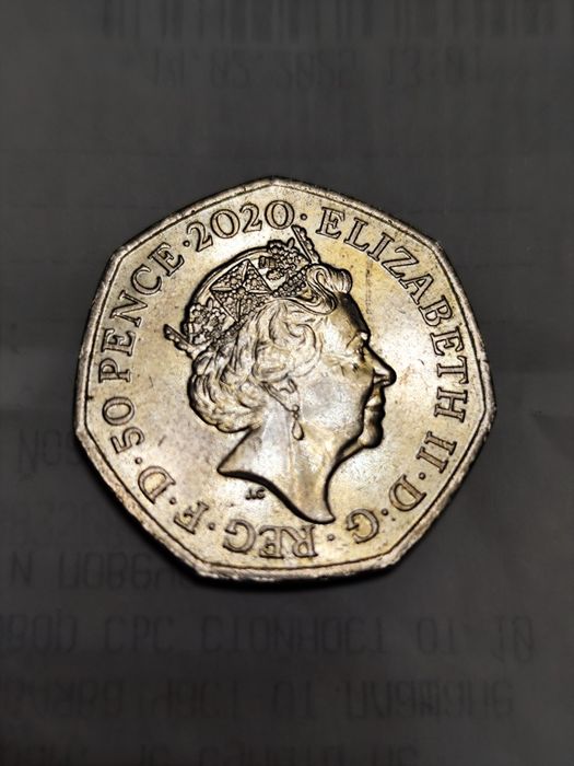 50 пенса Елизабет II 2020 по случай Брекзит сребро