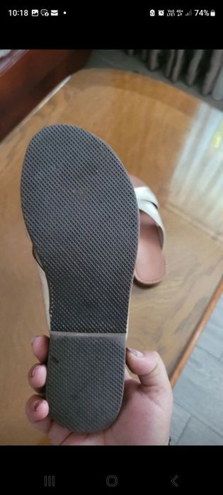 Șlapi piele naturală, confecționați manual