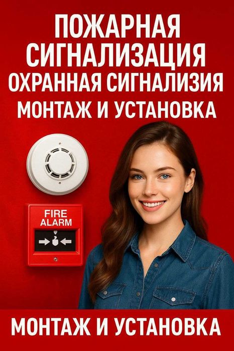 Пожарная сигнализация установка монтаж Ёнғин ва қўриқлаш сигнализация