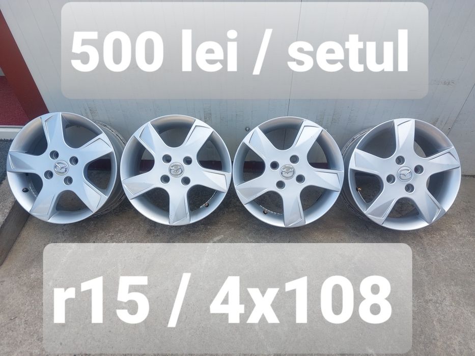 Set jante din aluminiu r15 / Mazda Ford Citroen Peugeot Audi Volvo / 4x108