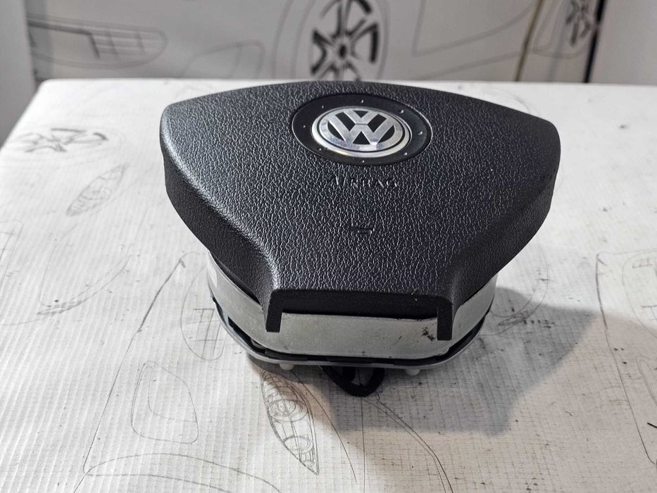 Airbag volan Volkswagen Tiguan 5N / Golf 5 / Jetta 3 / Passat B6 2007-2011 2010 2.0 TDI Cod OEM: 6071053C03, 6071053, 1K0880201 (5E3)