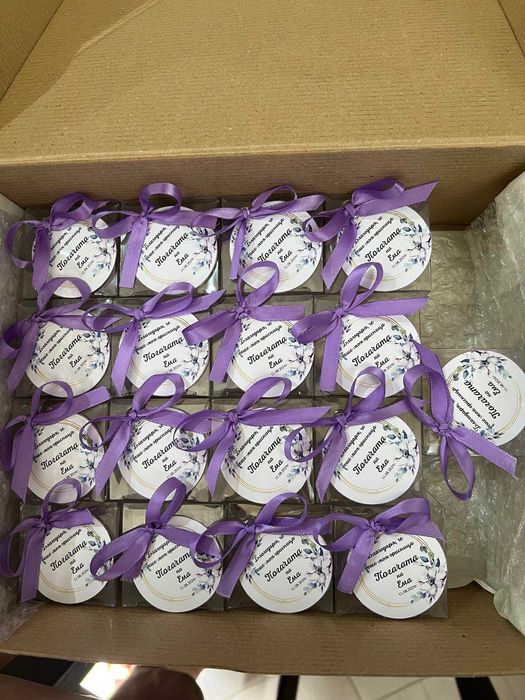 Подаръчета за гости - соево мече свещ (кръщение, рожден ден, погача)