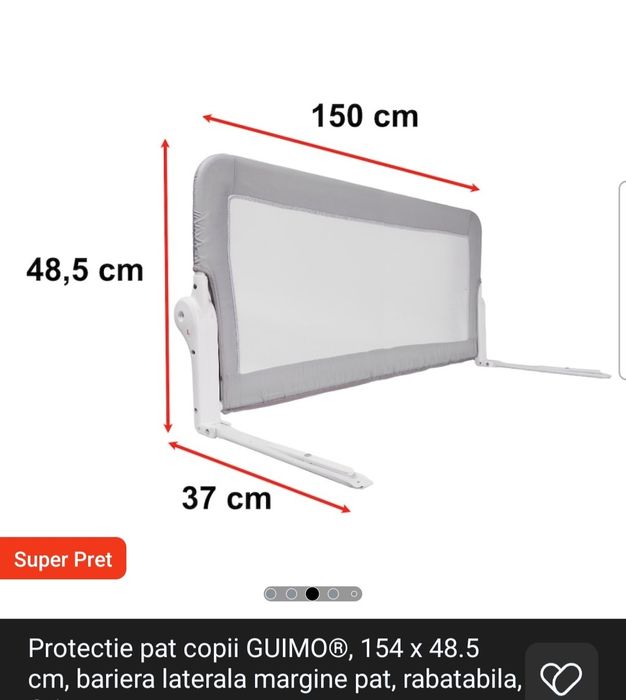 Bariere de protectie pentru pat