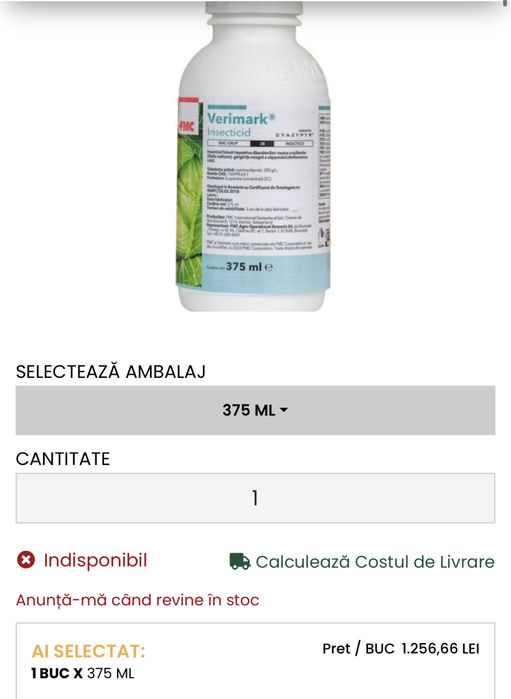 Insecticid FMC Verimark 200 SC