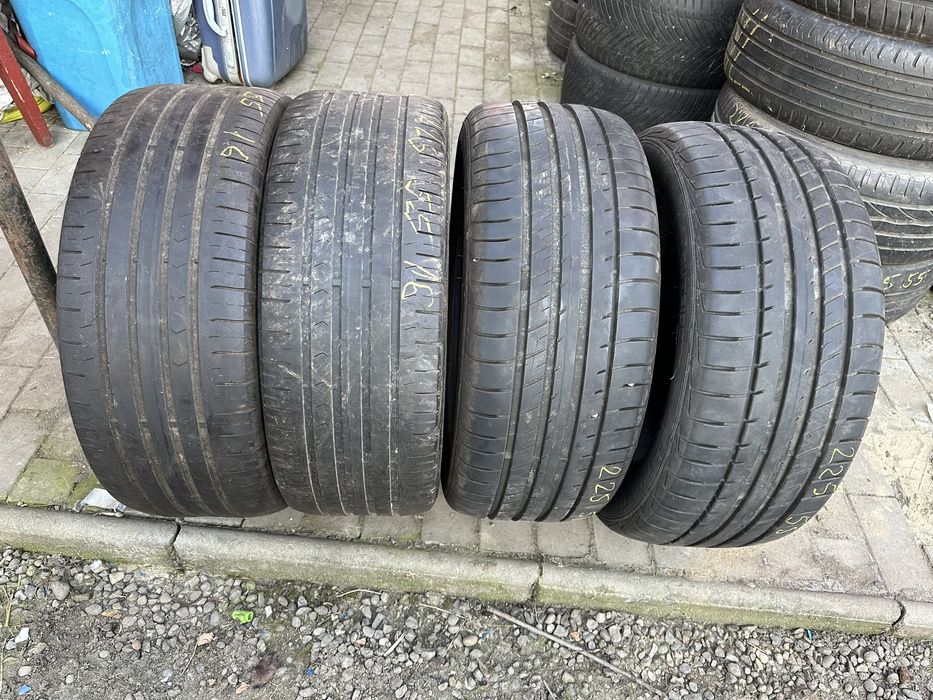Cauciucuri vara 225 55 16 2 buc 7 mm 2 buc 5mm la 100 ron buc an 2023