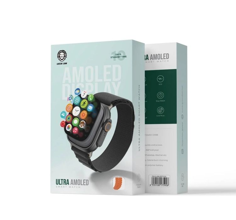 Smart Watch Green Lion Amoled Display