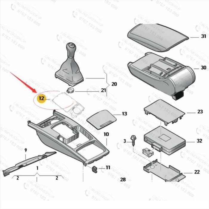 Rama cromata consola centrala schimbator MMI Audi A6 C6 4F