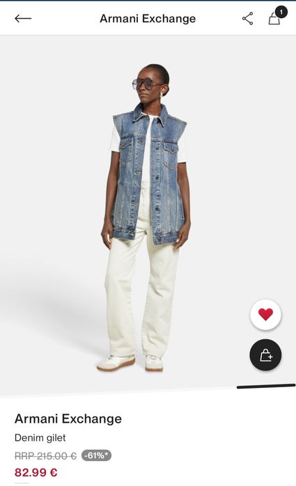 Дамски дънков елек armani exchange