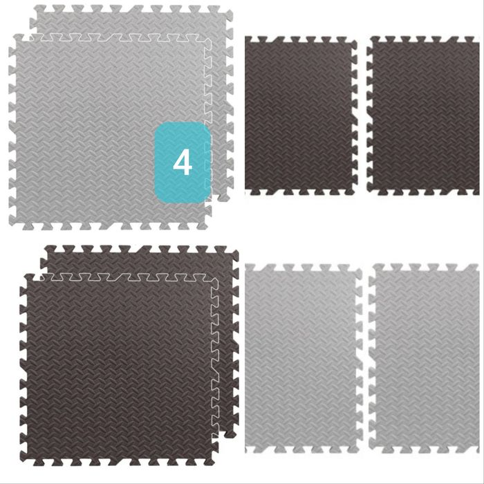 Настилка, Татами, Изработена от EVA, Комплект 60х60х1.3 см,100x100х2.5