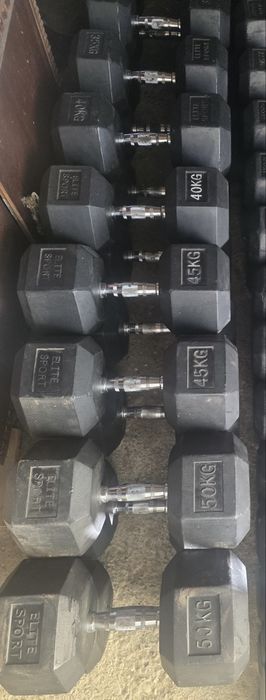 Gantere hexagonale 50kg 45kg 40kg 35 kg fitness