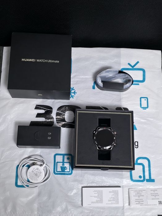 КАТО НОВ 48mm Huawei watch Ultimate ЗОРА Гаранция 2026г. Black | Черен