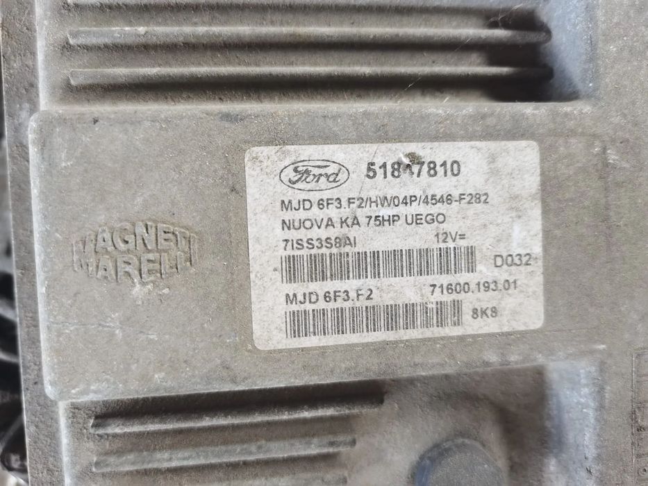 ECU Calculator motor Ford Ka 1.3CDTI 51847810 7160019201 6F3.F2
