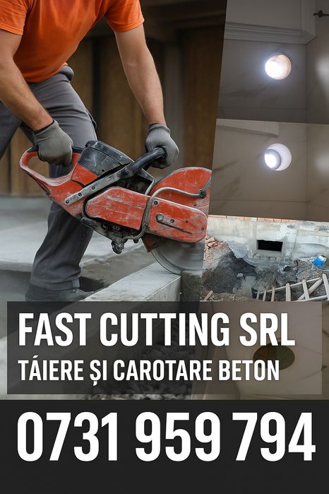 Taiere/carotare beton (gauri hote,taiere pereți, șanțurielectrica)