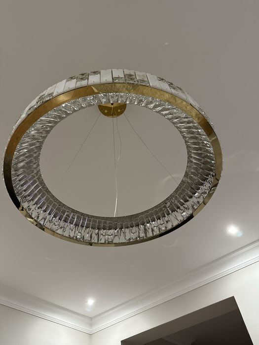 Хрустальная люстра с режимами света