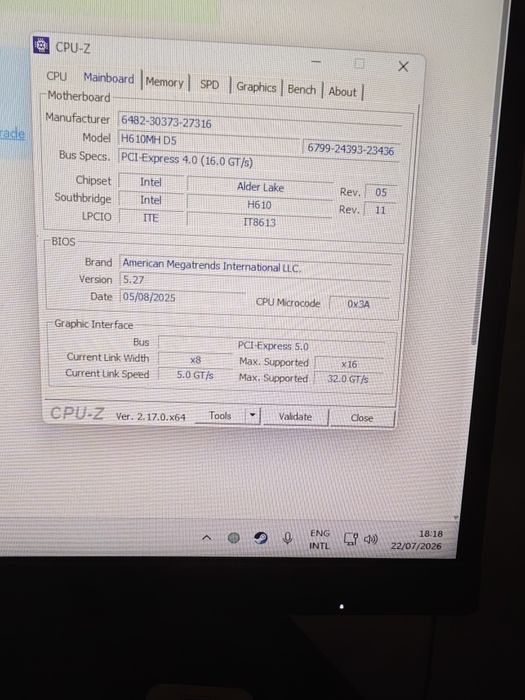 I5 12400f+ placa de baza h610 ddr5