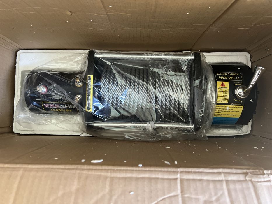 Авто лебедка, 16800LBS, лебедка 12В, лебедка для эвакуатора