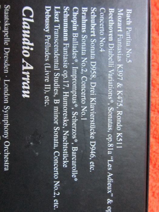 cadou deosebit Claudio Arrau AnniversaryTribute 10CD Germania 1991