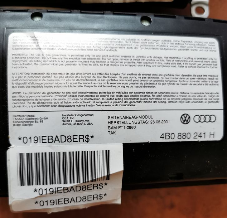 Airbag еърбек еърбеци за ауди audi A6