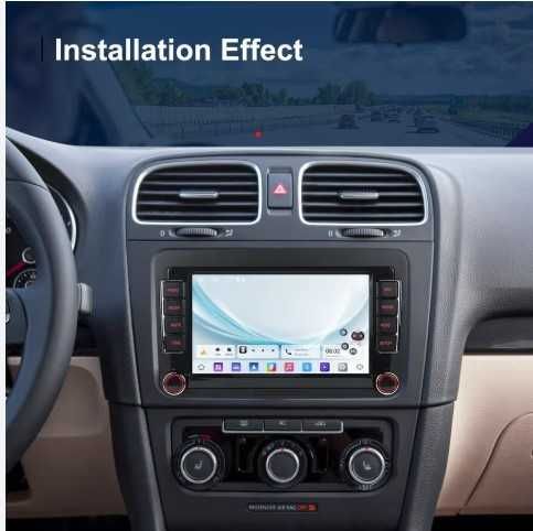 Navigatie 4GB RAM Android Carplay 64GB ROM GPS WiFi Bluetooth Octa-Core VW Passat Golf Polo Jetta Sharan Skoda Seat Android 15, Plug&Play
