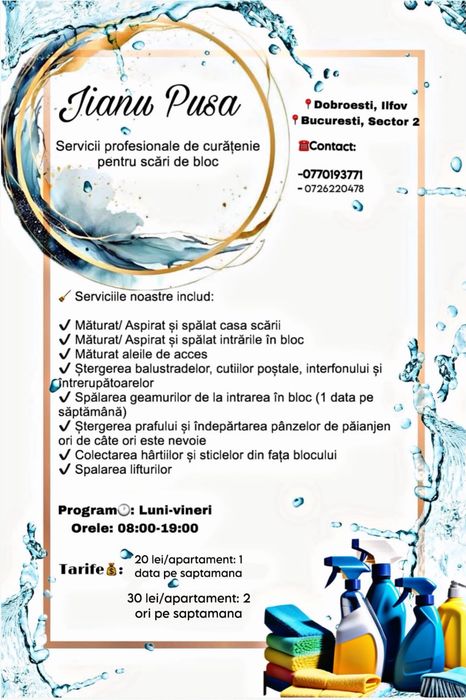 Servicii curățenie scări de bloc