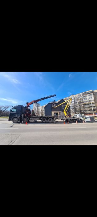 Услуги автовишка вишка самосвал с кран,топлоизолация,рязане на дървета