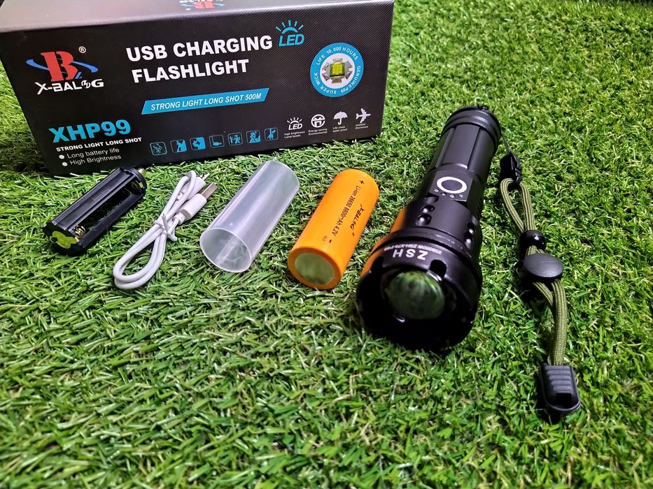 Lanterna cu Led XHP99 cu 9 nuclee,  Pescuit,  Vanatoare,  Camping