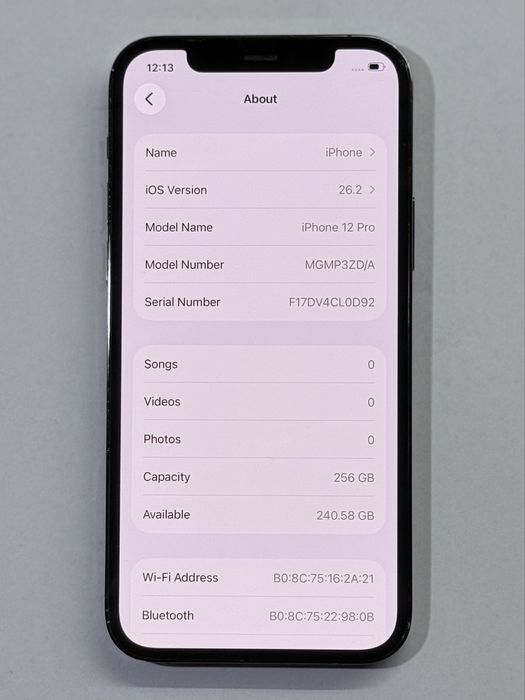 iPhone 12 Pro Grey 256GB 92% battery