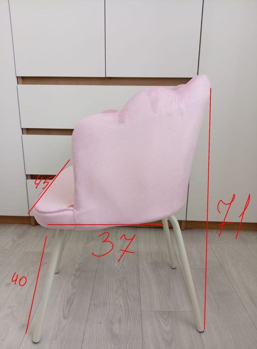 Детский стул розовый и зеленый