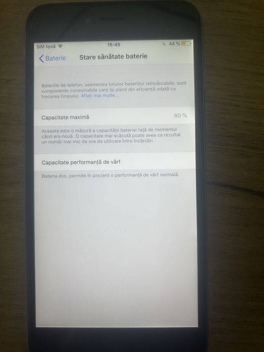 Iphone 6 80% sanatate baterie