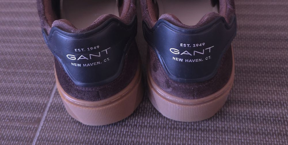 Обувки, сникърси, маратонки Gant, естествена кожа, велур, тъмно кафяви