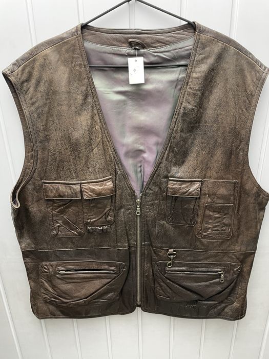 Vesta moto din piele XXL /60