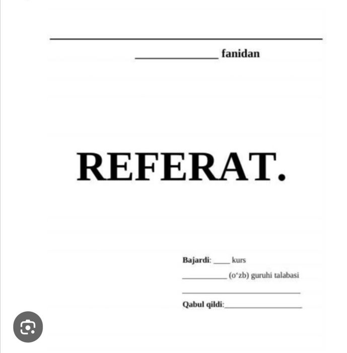 Qo'lda referat yozish xizmati