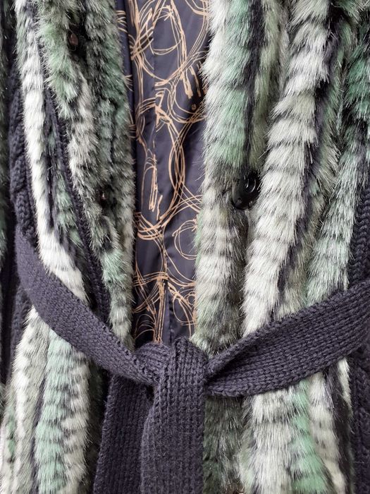 Palton Desigual din lână cu tricot tricotat pentru damă, femei