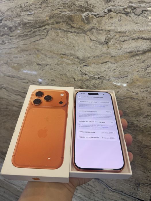 Iphone 17 pro 512 гб оигинале е сим 100% 33 цыкл