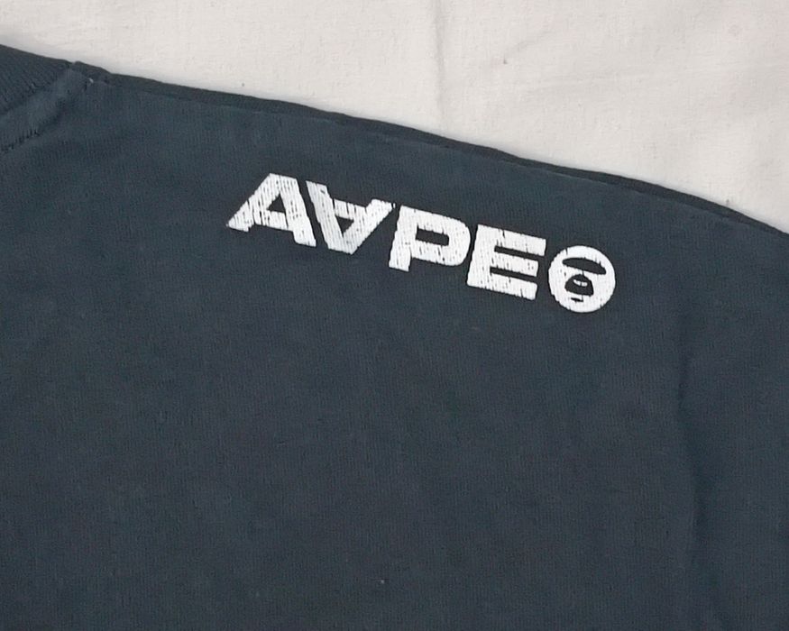 A Bathing Ape Bape Shirt оригинална тениска L памучна черна фланелка Бейп