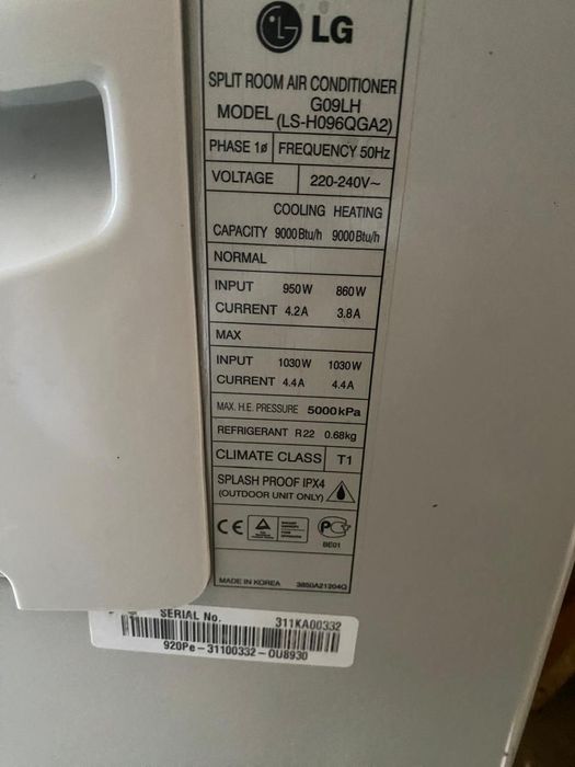 Продам кондиционер LG