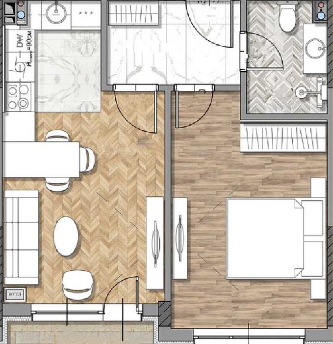 Продава се Двустаен апартамент в София, Овча купел 1 - 63 кв.м за 1982 €/кв.м - Снимка #3