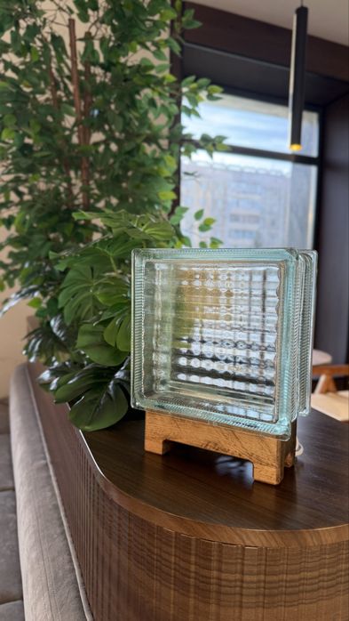 Светильник из советского стеклоблока