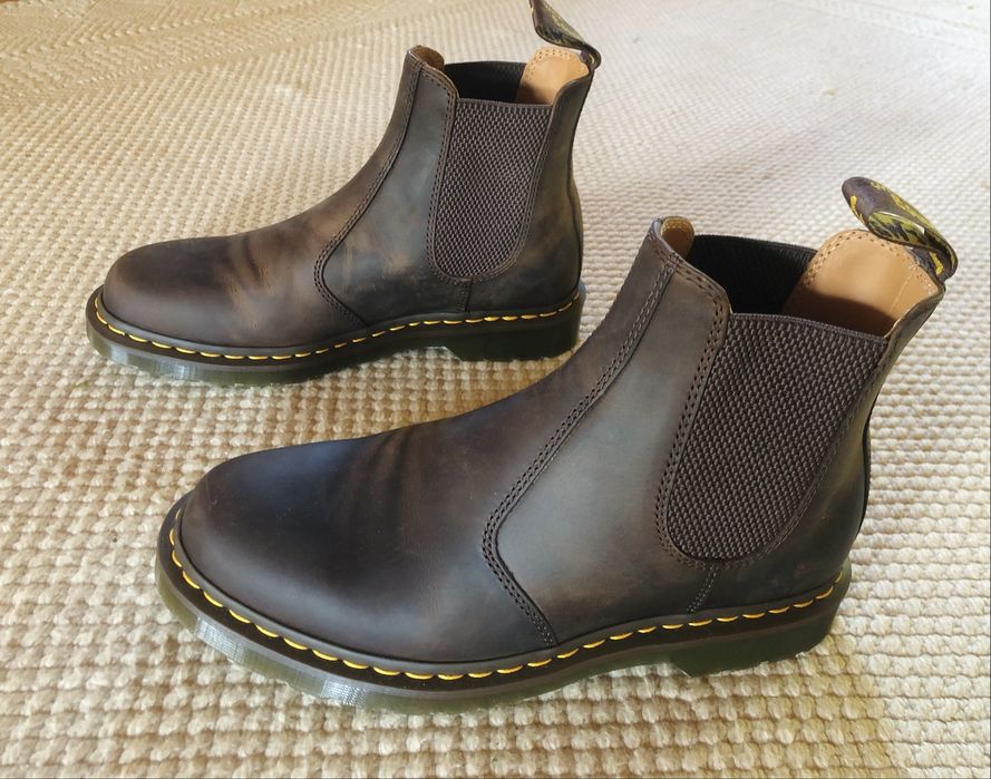 Dr. Martens мъжки кожени боти Dark Brown — Crazy Horse #43